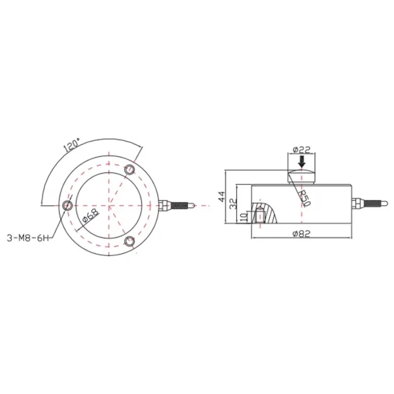 SGC S-نوع ضغط تحميل خلية قوة الاستشعار يزن 500 كجم 5t 10t 30t نمط القرص الانظار لاختبار القوة