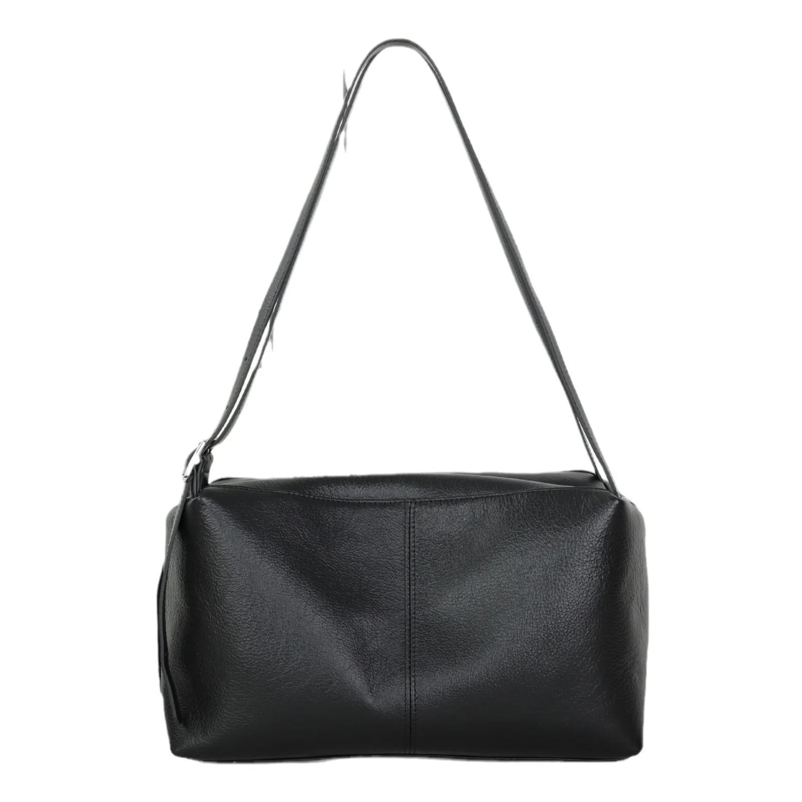 حقيبة كتف واحدة من جلد البقر المحبب العلوي لعام 2026، حقيبة مربعة ذات سعة كبيرة للسيدات عصرية، جلد ناعم عملي