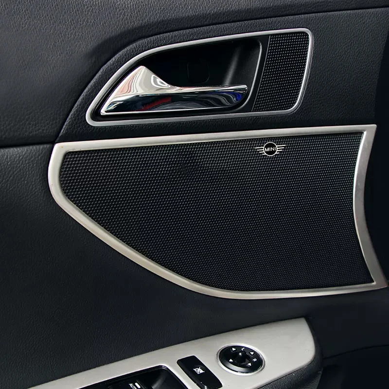 3D Aluminiumlegierung Auto Lautsprecher Audio Aufkleber Abzeichen Emblem Dekoration Zubehör für MINI Cooper S JCW R56 R60 R50 R53 Countryman