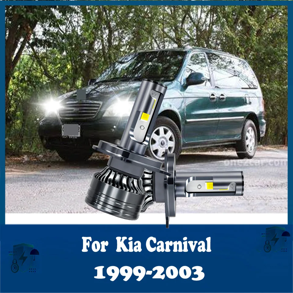 H4 9003 LED 6000K Car Headlights Light Bulb Lamp Kit 2pcs Canbus 6000k For Kia Carnival 1999 2000 2001 2002 2003