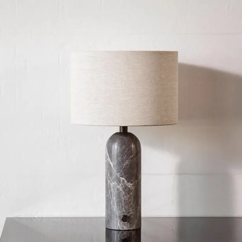 

Modern simple marble living room lamp new Chinese bedroom bedside hotel model room