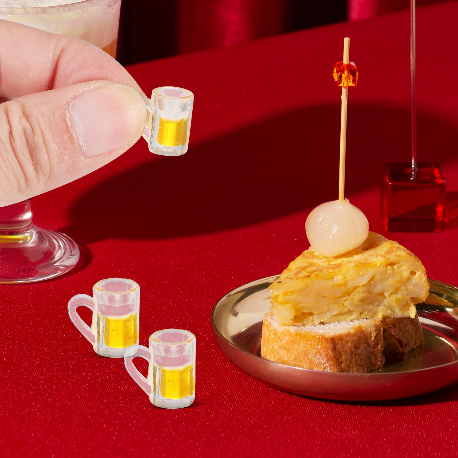 

20 шт. миниатюрные пивные кружки из смолы, реалистичный дизайн для мини-декора дома, микропейзаж, аксессуары для украшения рабочего стола