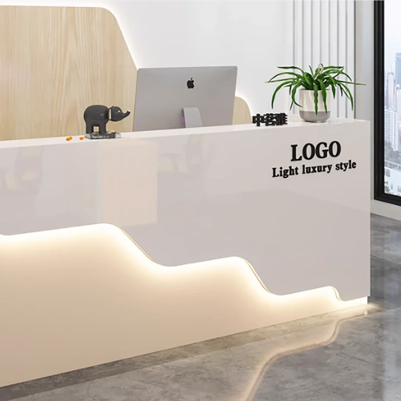 European Storage Reception Desk Premium Beauty Style Reception Desks Classic Versatile Recepcion Mstrador Office Furniture