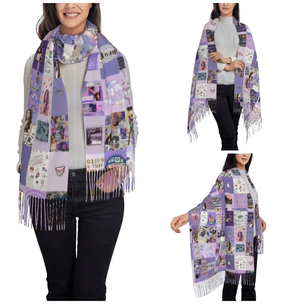 Women's Scarf with Tassel Sleep Dancer Guts Magazine Old Sparc Zone Large Winter Warm Shawl and Wrap  Rodrig Gifts Scarves