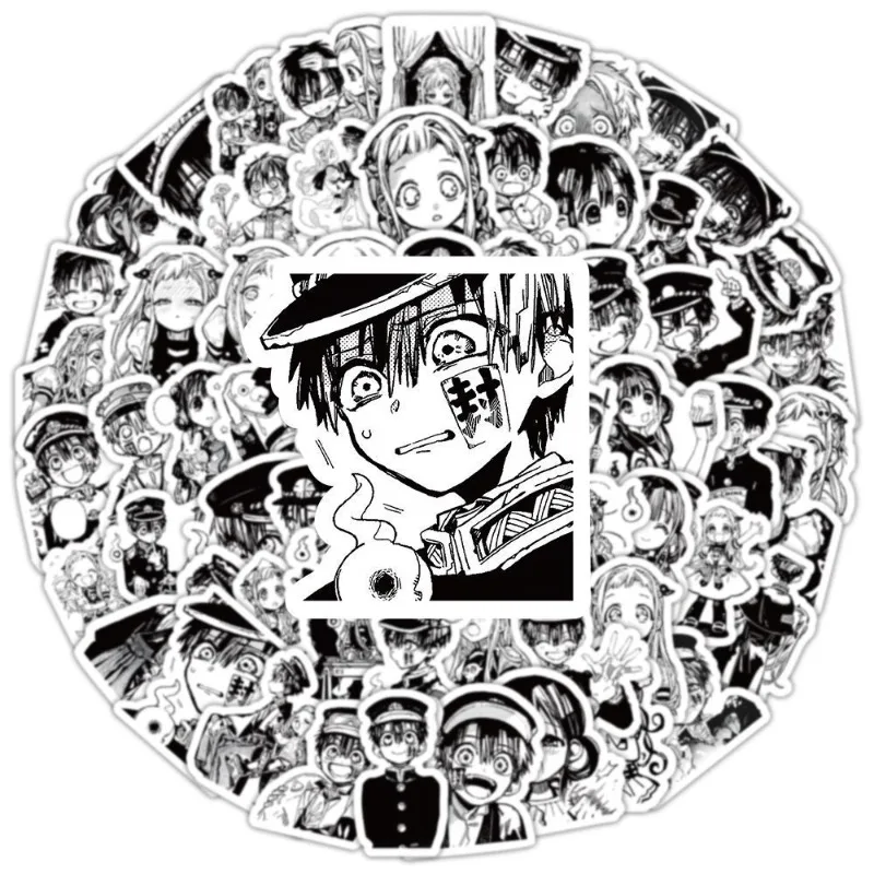 Adesivo Hanako-kun legato per WC Hanako Yashiro Nene Anime Periferico Simpatico cartone animato Decorazione diario Adesivo impermeabile 101 pezzi