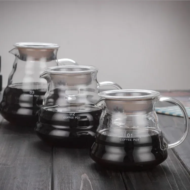 

-For 800ML Coffee Pot Hand Drop Glass Coffee Server Teapot