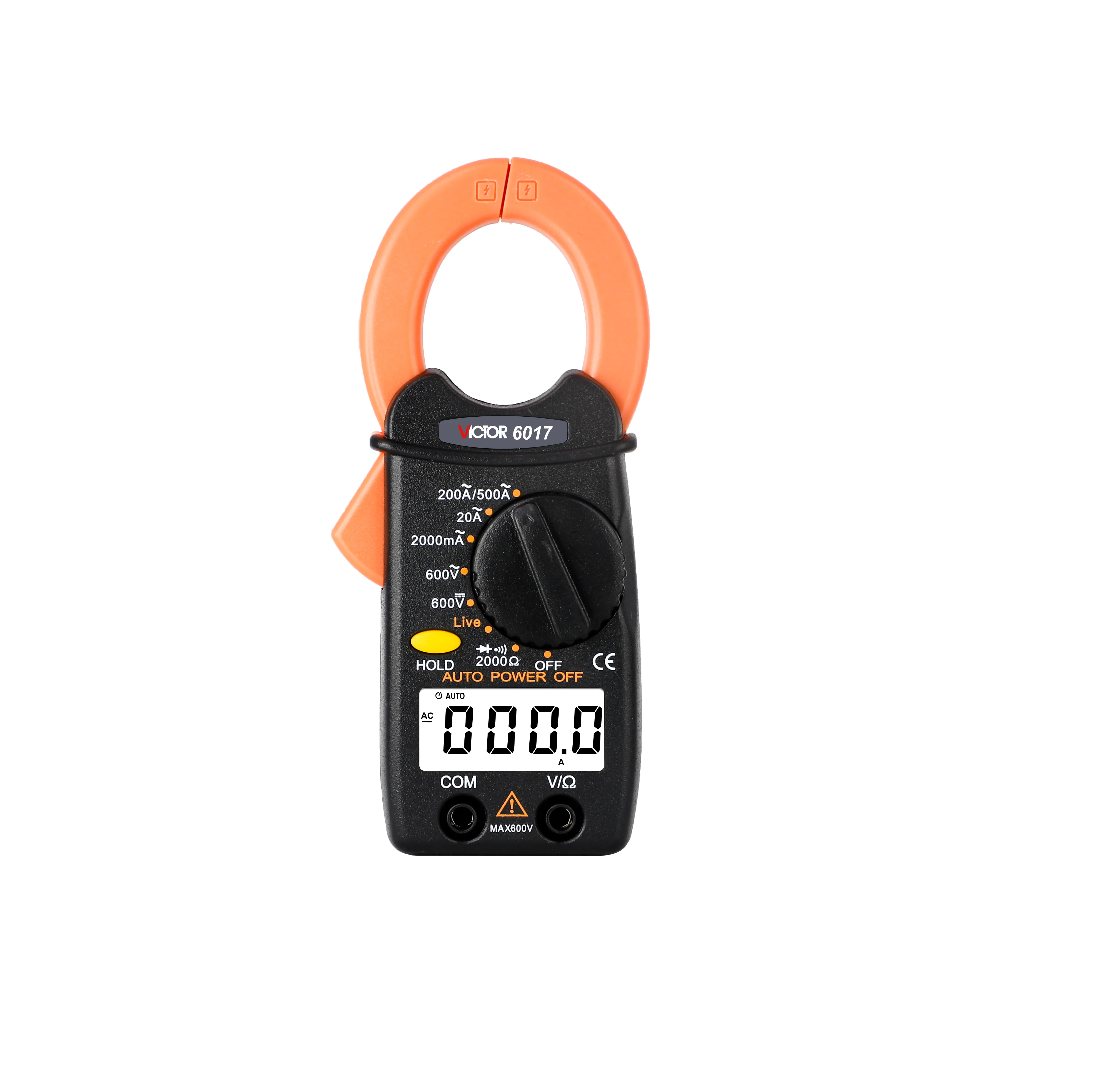 VICTOR 6017 Display Mode 1999 LCD Display Low Voltage Prompt Mini Clamp Meter