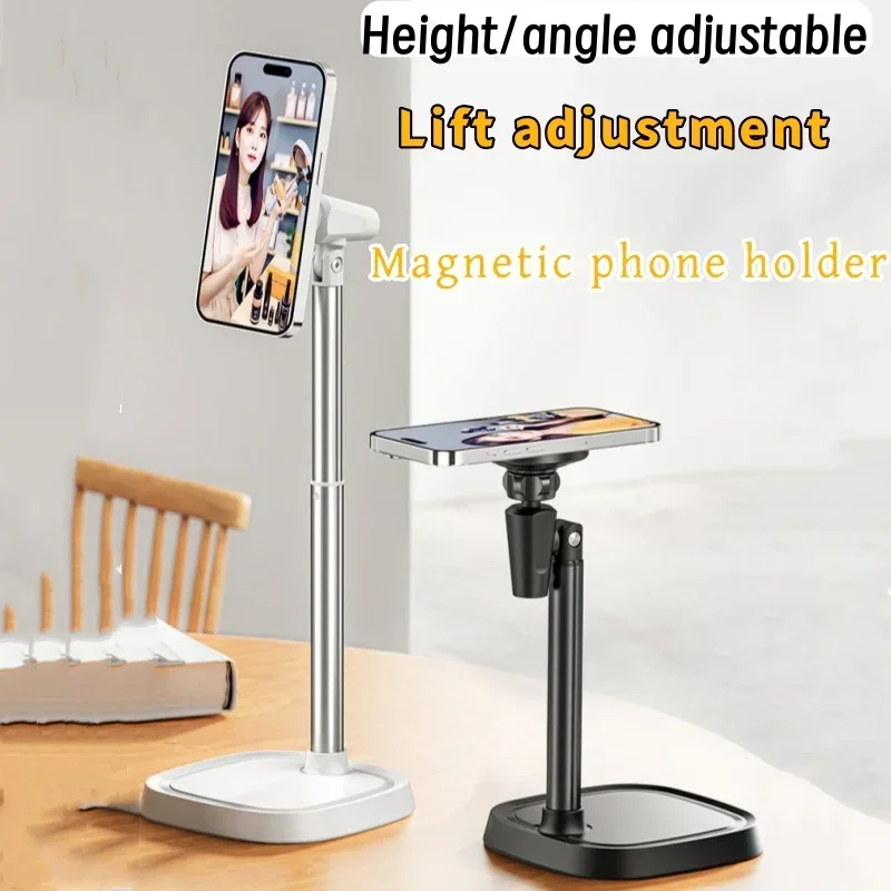

NEW Aluminum Alloy Magnetic Phone Stand Desk Cellphone Holder Adjustable Mobile Bracket Support for Xiaomi Huawei Iphone Samsung