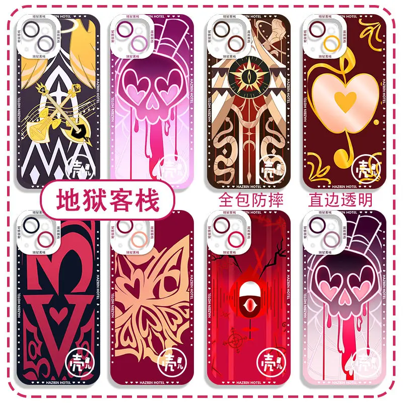 Alastor Angel Dust for Phone Case Anime cartoon game for IPhone12 13 14 15Pro Max Fashion Full Lens Protection Cover Accessories