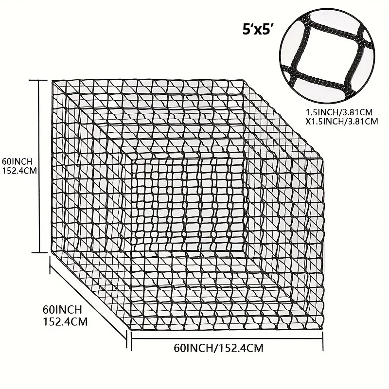 1 قطعة 5 × 5 بوصة شبكة قش بالة مستديرة مصممة للخيول تتميز بتصميم بدون عقدة لشبكة القش للتغذية البطيئة مناسبة للماشية #3