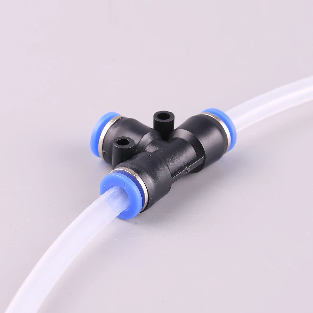 CZ 6 8 10 12mm Tee Installazione rapida di giunti di trasferimento per la protezione delle piante agricole UAV Tubo di tipo T Connessione a tre vie