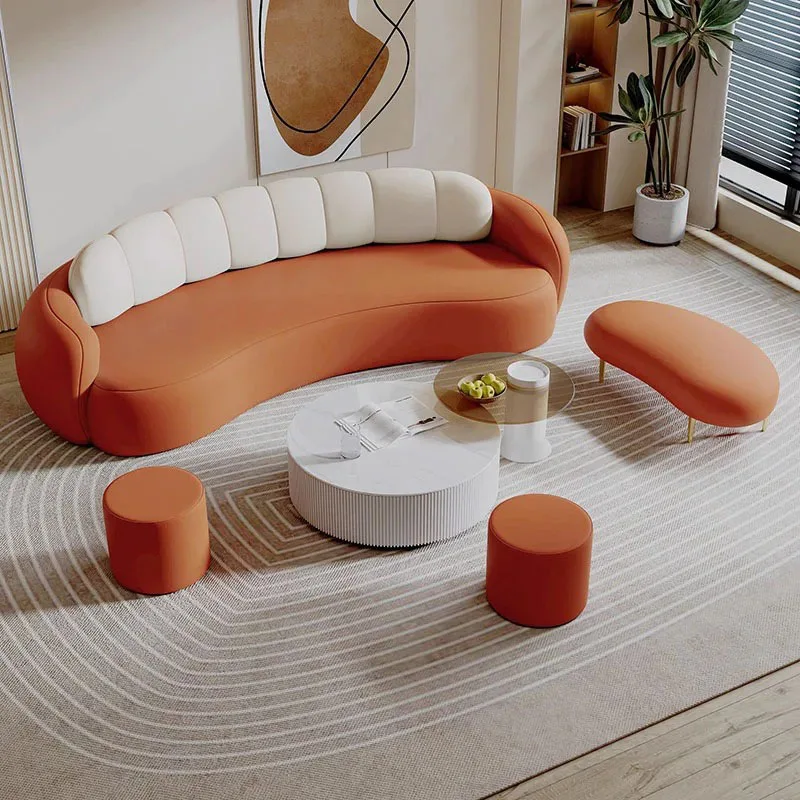 Sofás individuales Vintage para sala de estar, PUF ergonómico, sofás de diseño moderno para sala de estar, sillón, Sillon Cama, muebles de salón
