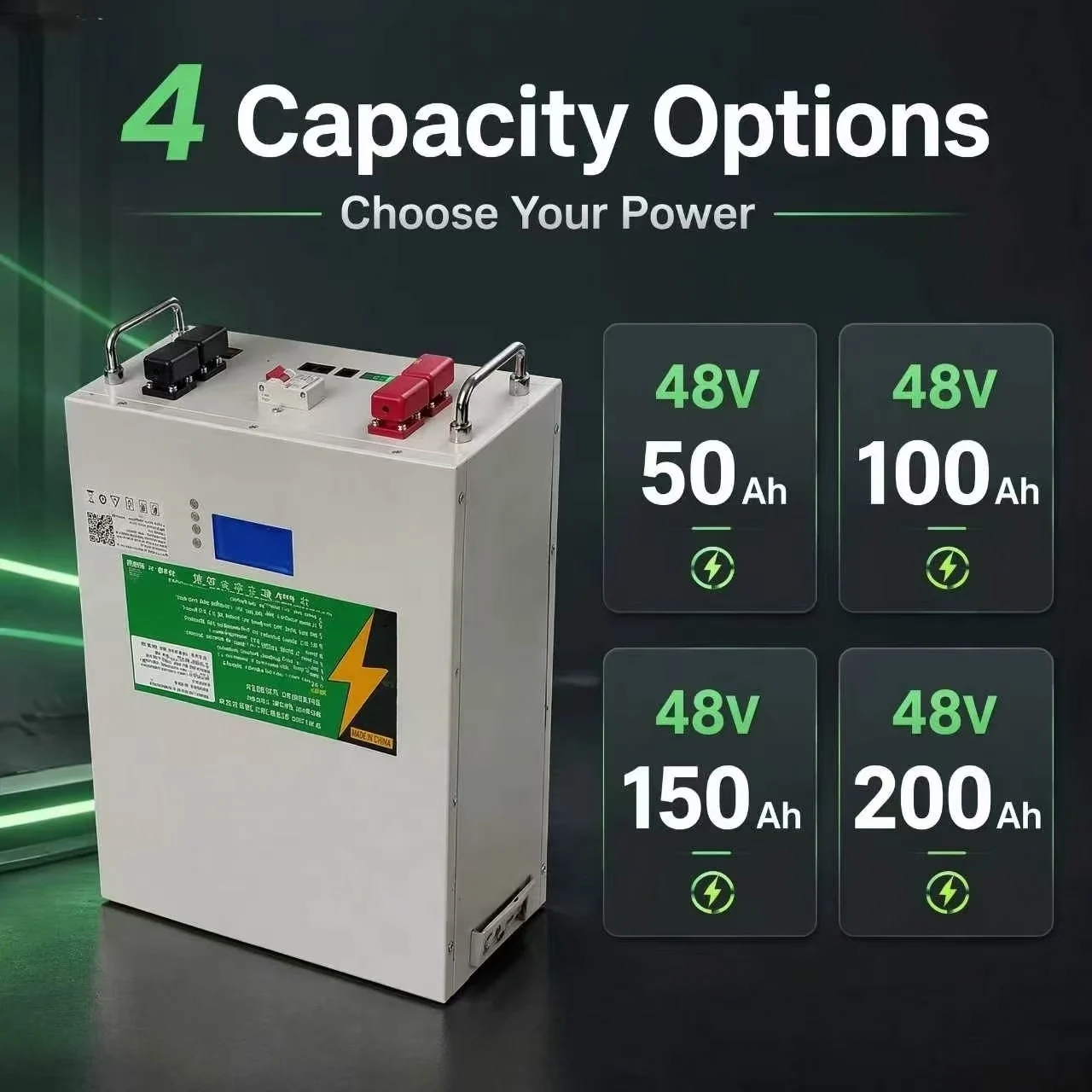 

Wall Mounted 8S 24V | 16S 48V 50Ah 100Ah 100A 150Ah 200Ah lithium Lifepo4 battery pack for 5KW 10KW PV solar system Inverter