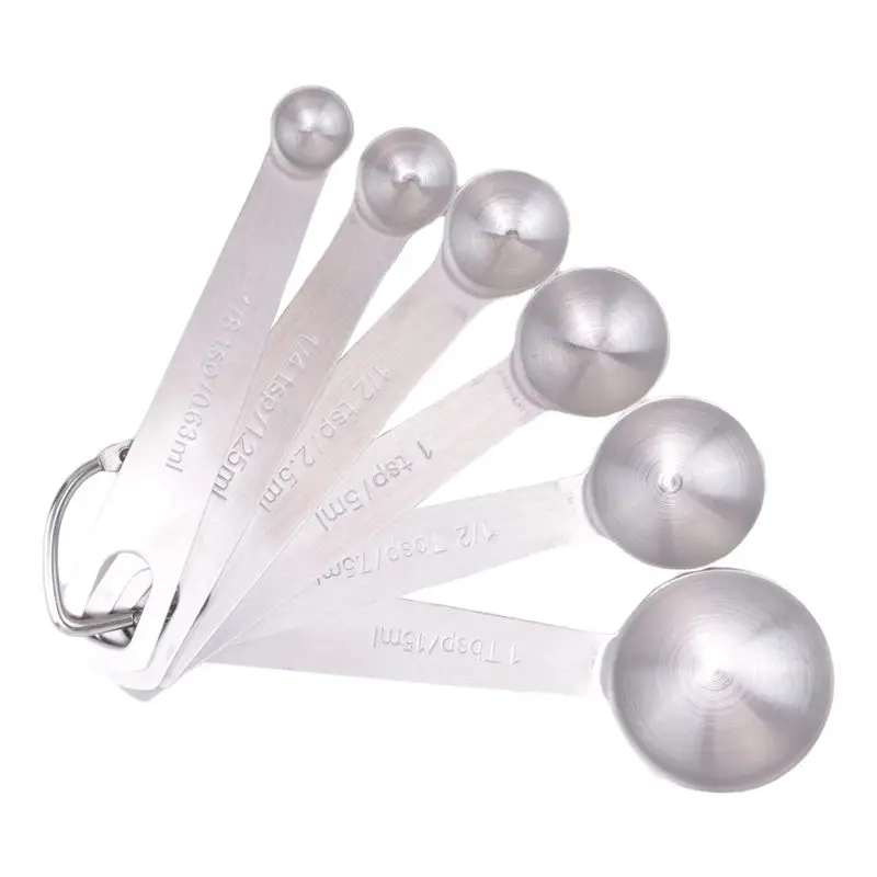 THIVN-Measuring Spoons, Stainless Steel Measuring Spoons Cups Set, Small Tablespoon With Metric And US Measurements, Set Of 6 Fo