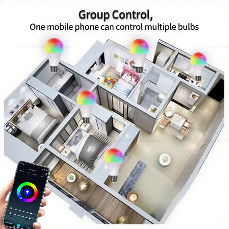 Tuya Wifi/Bluetooth لمبة ذكية E27 RGB Alexa Led مصباح مصابيح كهربائية ذكية التيار المتناوب 85-265 فولت مصابيح ذكية لمساعد جوجل الحياة الذكية