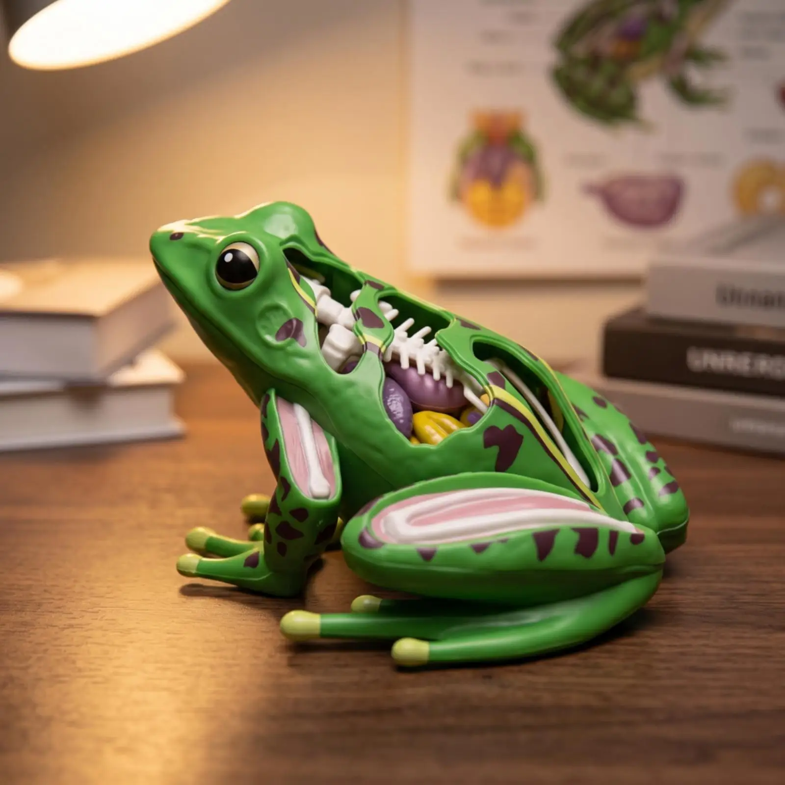 Educational Frog Dissection Fabric Set ABS Plastic 4D Anatomy Model Study Kit for Science Class