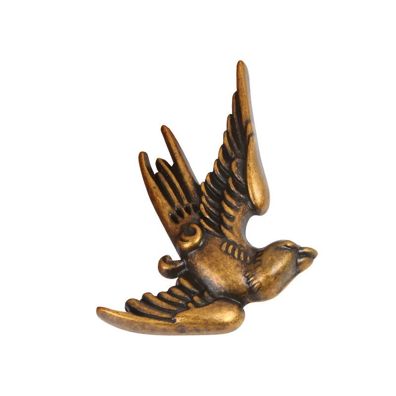 French Swallow Shape Furniture Handle Bedside Table Coffee Table Knobs Chorme Silver Kitchen Wardrobe TV Shoe Cabinet Door Pulls