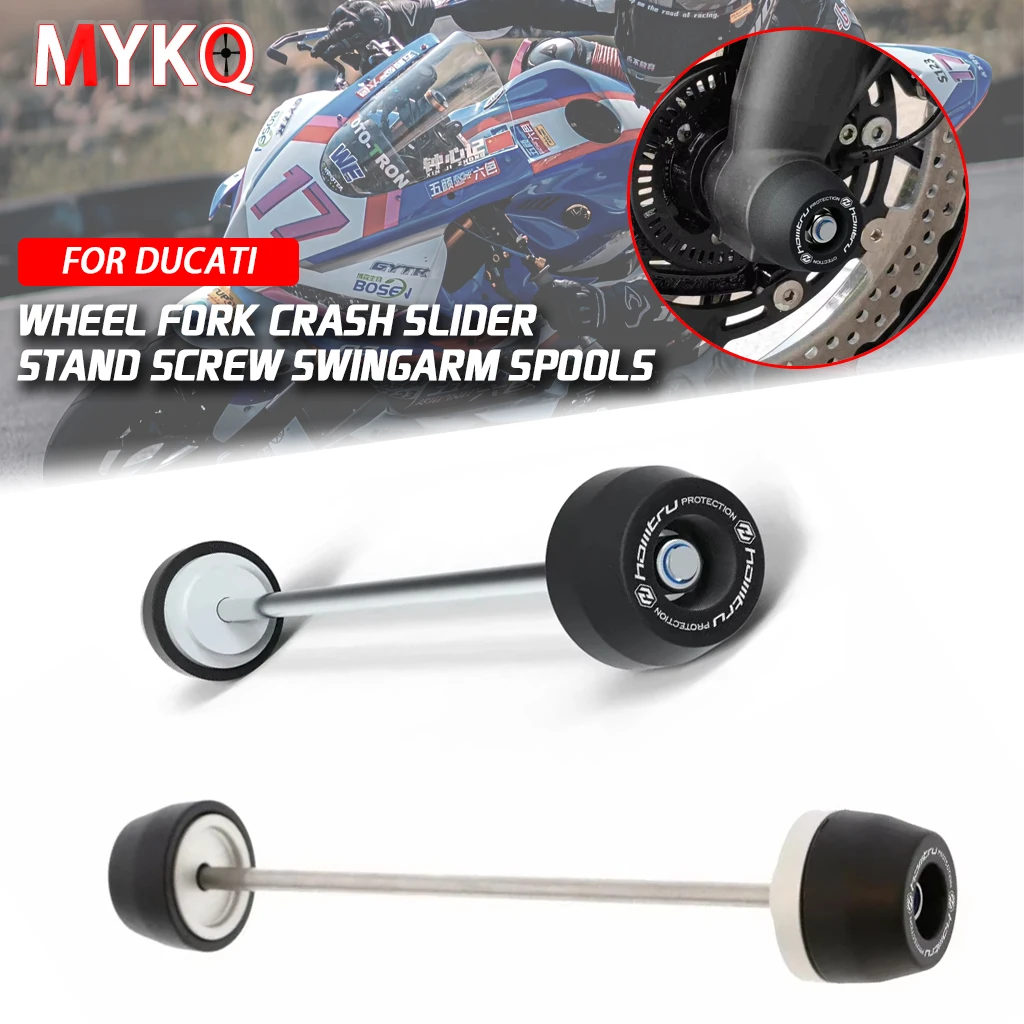 

For Ducati Panigale 899 959 Corse 2016-2019 Wheel Vertical Spiral Rocker Shaft Spindle Protection Collision Slide