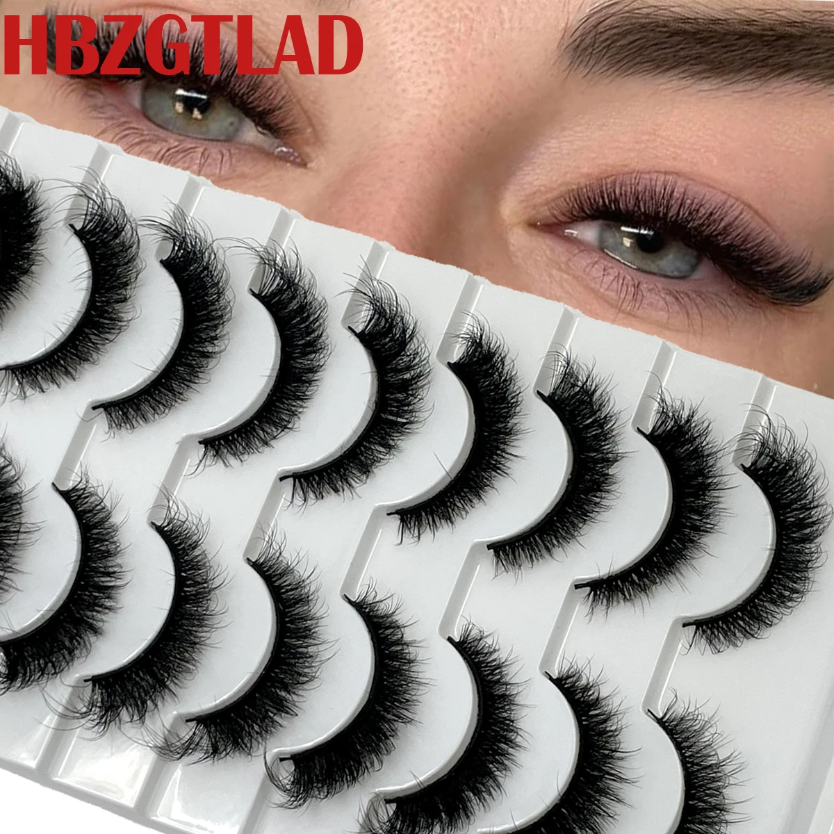 New 10pairs Eyelashes Manga Lashes Natural False Lashes Fluffy Soft Cross Fairy Little Devil Lashes Extension Makeup