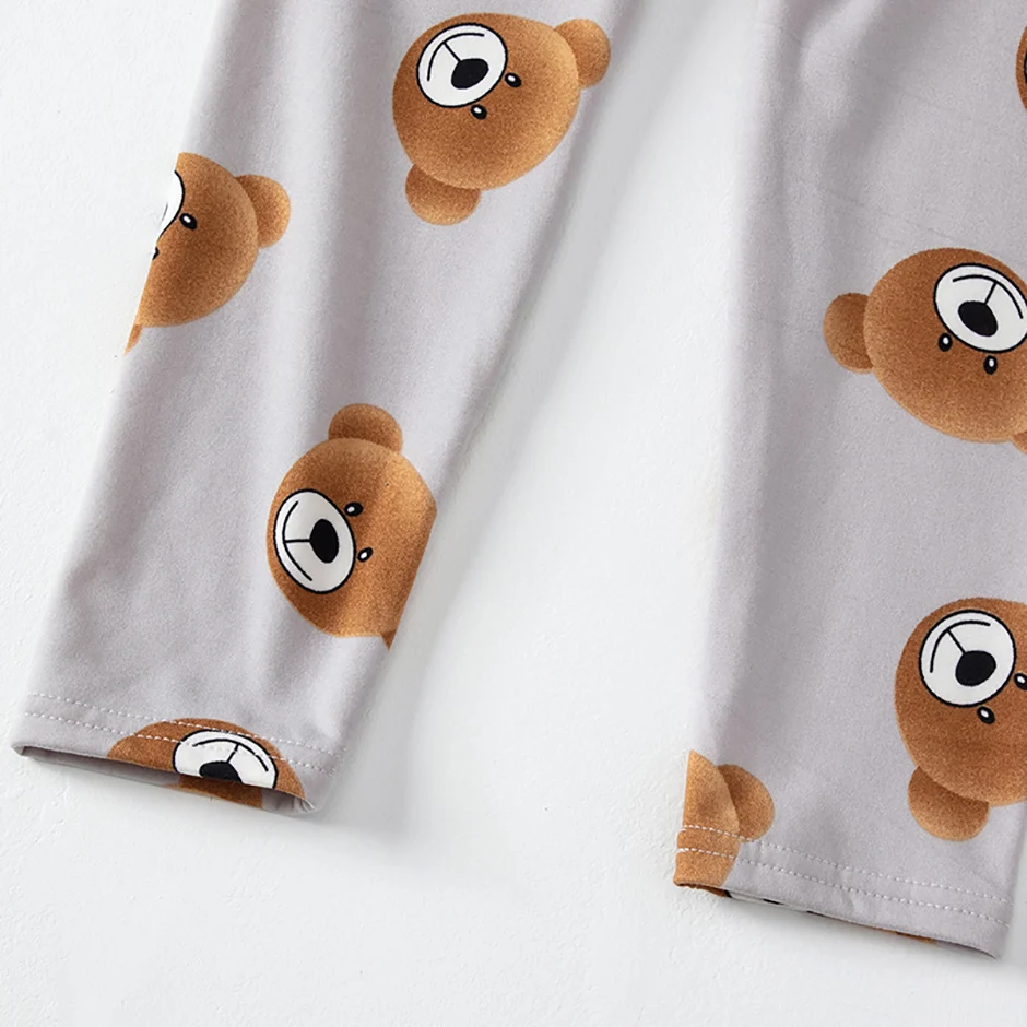 2-teiliges Kinder-Set mit niedlichem Cartoon-Motiv, mehrfarbig, für Frühling/Herbst, wärmend, bequem und schweißabsorbierend, für Jungen/Mädchen, ideal für zu Hause. – Detail 6