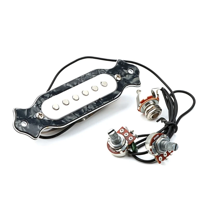 

Prewired 6-String Guitar Pickup with Volumes & Tone Controller Knobs Guitar Part D5QD