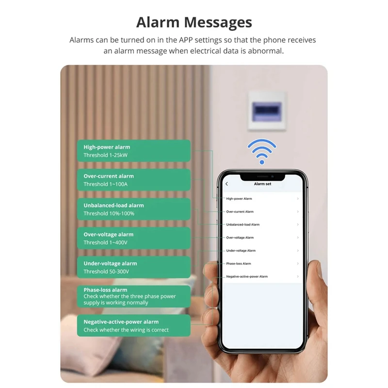 

【MARKETING】Умный счетчик энергии Tuya Zigbee, 2-фазный, макс. 120 А, мониторинг мощности в реальном времени с 2 зажимами
