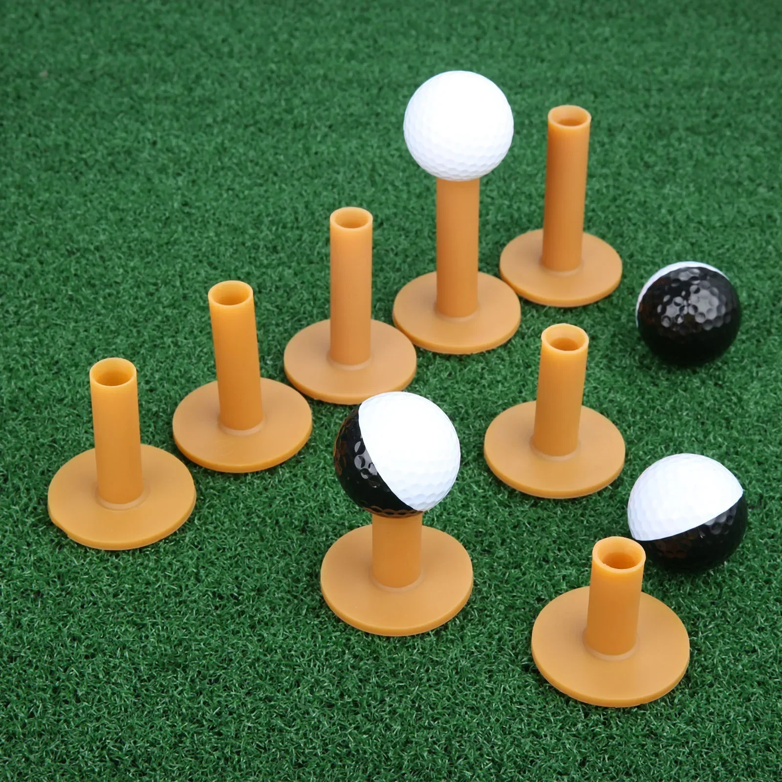 3 Pcs Golf Rubber Tees Golf Ball Holder Beginner Practice Tees Easy To Use On Hard Ground/ Winter Tees 35/45/55/60/65/70/75/80mm