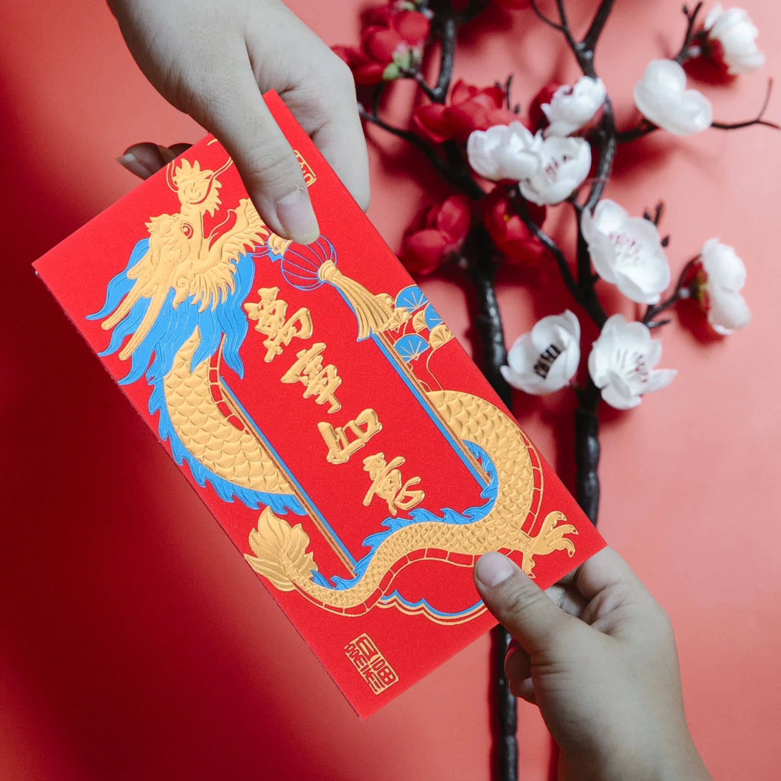 6Pcs Red Envelopes Dragon Year 2024 Chinese Style Money Packet Pouches New Year Gift Spring Festival