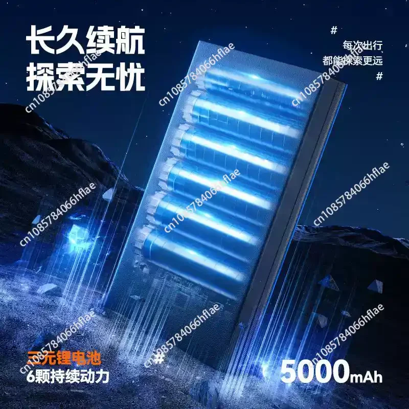 Portable Folding Electric Camping Cart for Outdoor Picnic and Travel, Hand Push Power Camper Trailer for Easy Transport