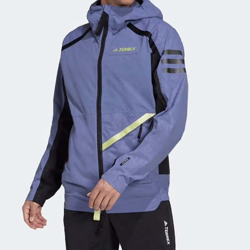 

Официальная новая мужская ветрозащитная спортивная куртка Adidas для улицы GQ3705