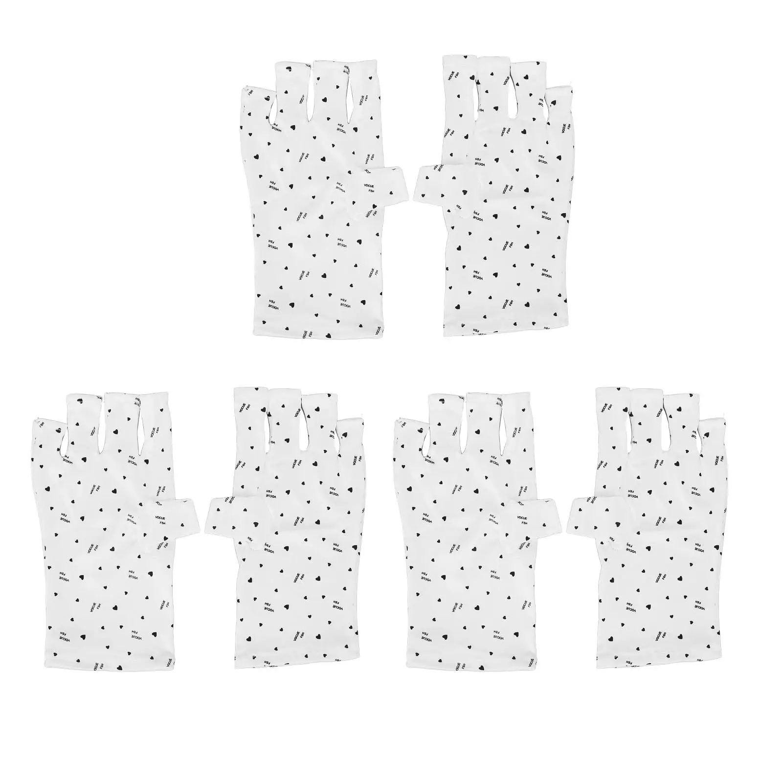 ถุงมือป้องกันรังสียูวีที่ตกแต่งเล็บเจลเครื่องเป่าแห้ง-ถุงมือทำเล็บเจลแบบไม่มีนิ้ว3คู่ป้องกันรังสีและแสง