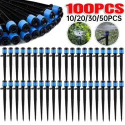 10-100Pcs Garden Micro Drip Irrigation 360 Degrees Rotating Nozzle Sprayer Sprinkler for 4/7