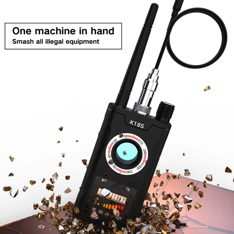 

Multi-Function Wireless Camera Lens Signal Detector K18s Reverse Camera Finder Detector GSM GPS Signal Audio Error Finder