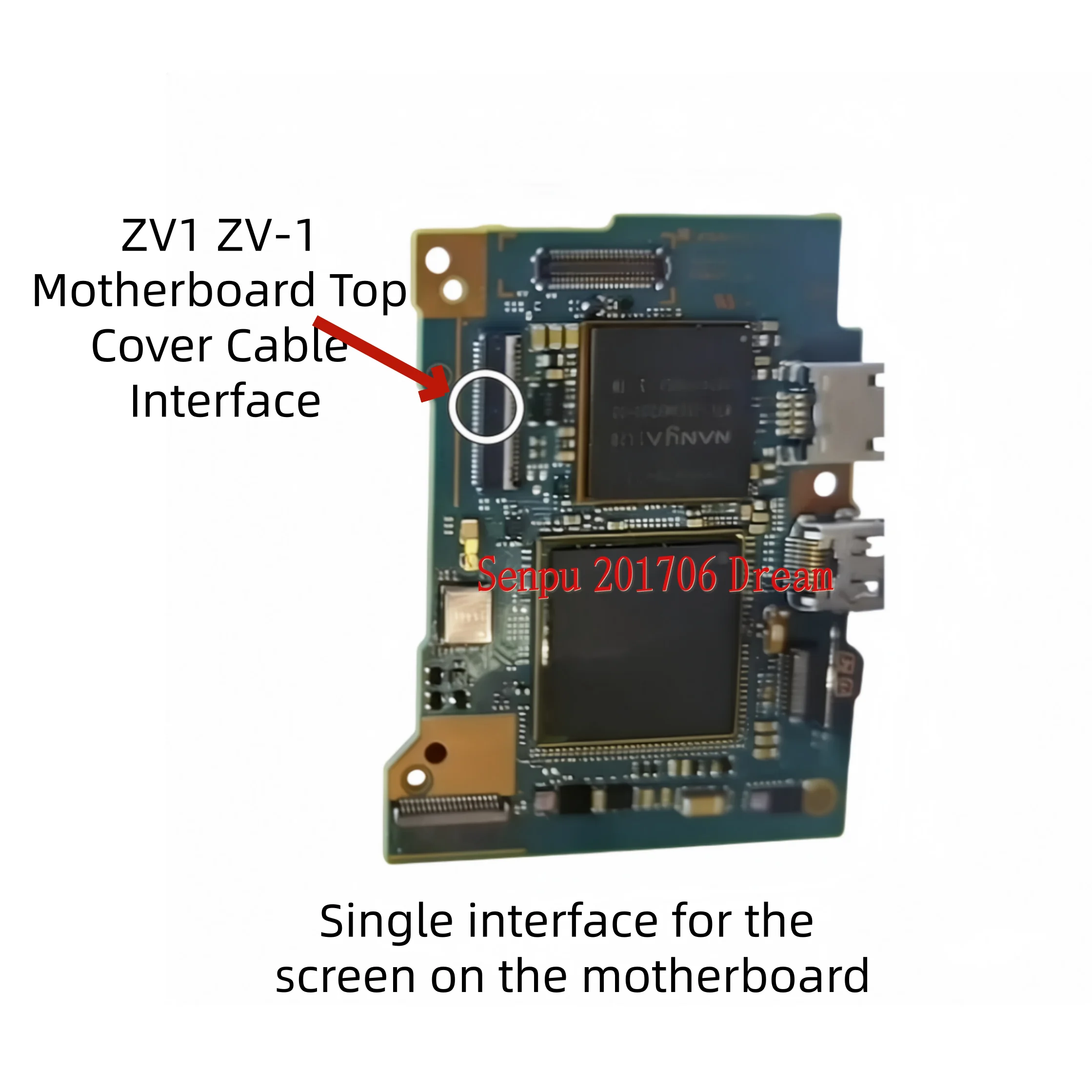 For Sony ZV1 ZV-1 Vlog Camera Mainboard Top Cover Flex Cable Connector Port Replacement