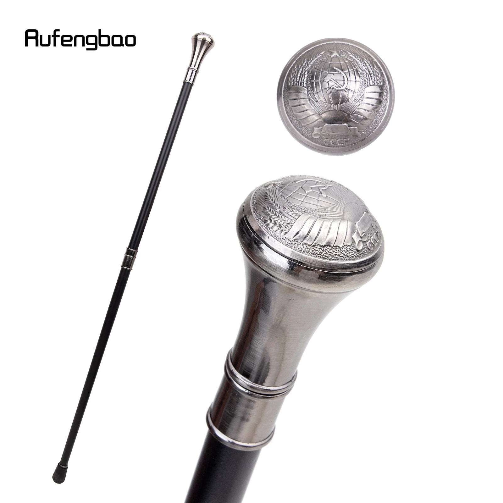 Rosja Styl Unity and Faith Totem Relief Walking Cane Fashion Walking Stick Gentleman Luxury Crosier Knob Walking Stick 93cm