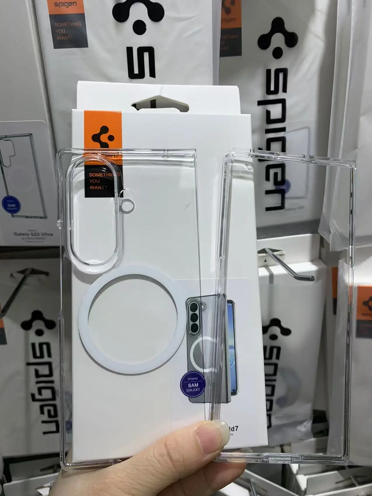 Spigen Transparente PC-Handyhülle für Magsafe für Samsung Galaxy Z Fold 8 Ultra 7 6 5 Ultradünne stoßfeste Hartschale für Z Fold7