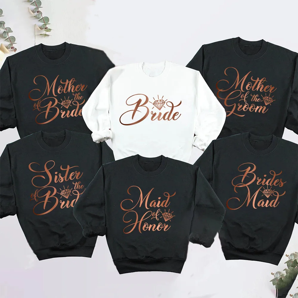 Bride & Team Bride Sweatshirts Bridesmaid Proposal Maid of Honor Engagement Pullover Hoodie Bride Sweater Bridesmaid Sweatshirt