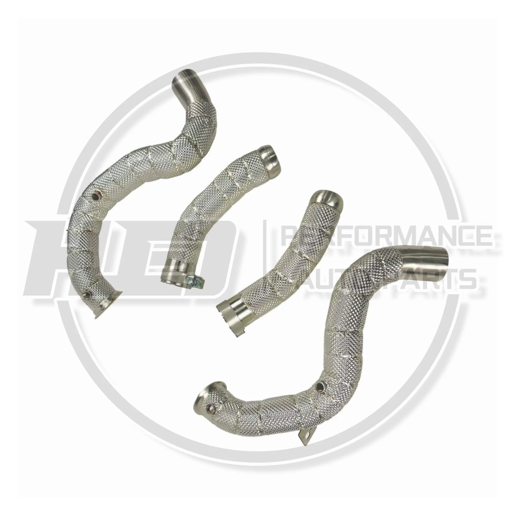 HEO SS304 High Flow Straight Through Downpipe for Mercedes-Benz AMG C63 C63S W205 4.0TT 2015-2021 Downpipe Exhaust