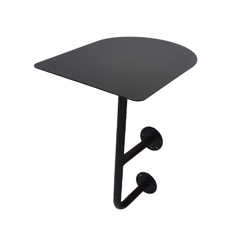 Modern Milk Tea Drink Shop Metal Dining Table Cafe Popular Wall-mounted Round Table Against Wall Space-saving Card Seat Table