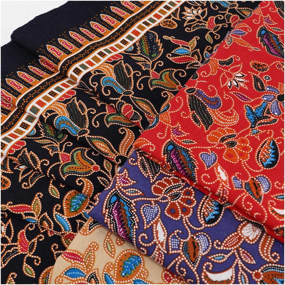 Retro Ethnic Pure Cotton Printed Fabric For Sewing Appareal Bilateral Decoration Cloth DIY Tablecloth Bag Material