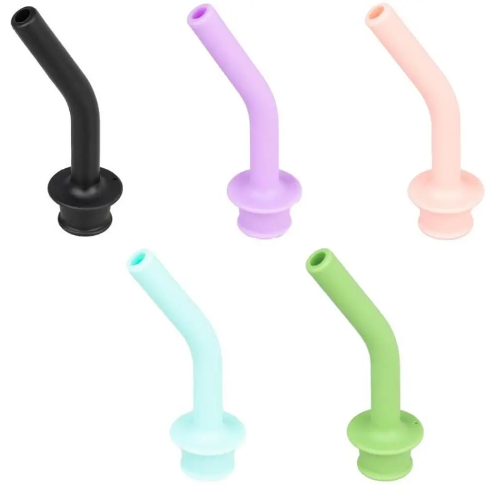 Replacement Silicone Straw Tip Large Diameter Straw with Cleaning Brush Drinking Cup Straw Nozzle Dust-proof for 20/28/32/40oz