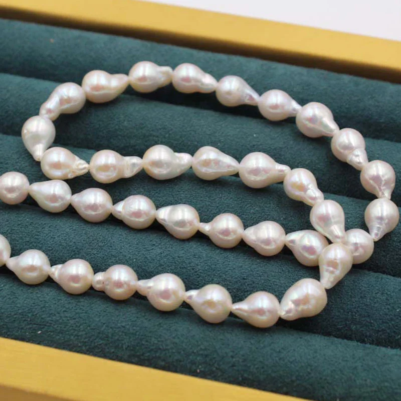 

Fashion Natural Freshwater Pearl Strand 2A 3A Water Drop Baroque White Pearls for Making Bracelets Women Choker Wedding Jewelry