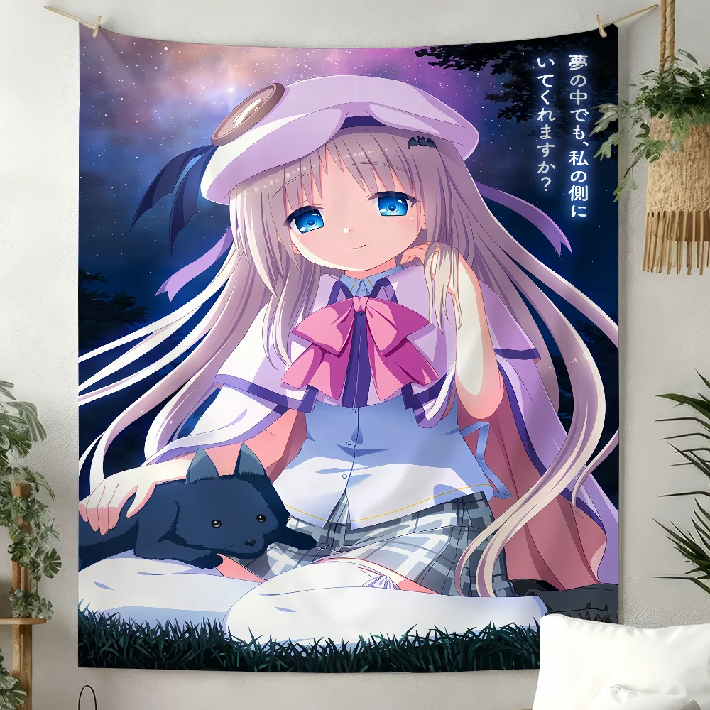 Anime L-Little B-Busters Flag Kawaii Kudryavka Noumi Tapestry Custom Flags for Bedrooms Decorative Home Objects Barber Shop Hang