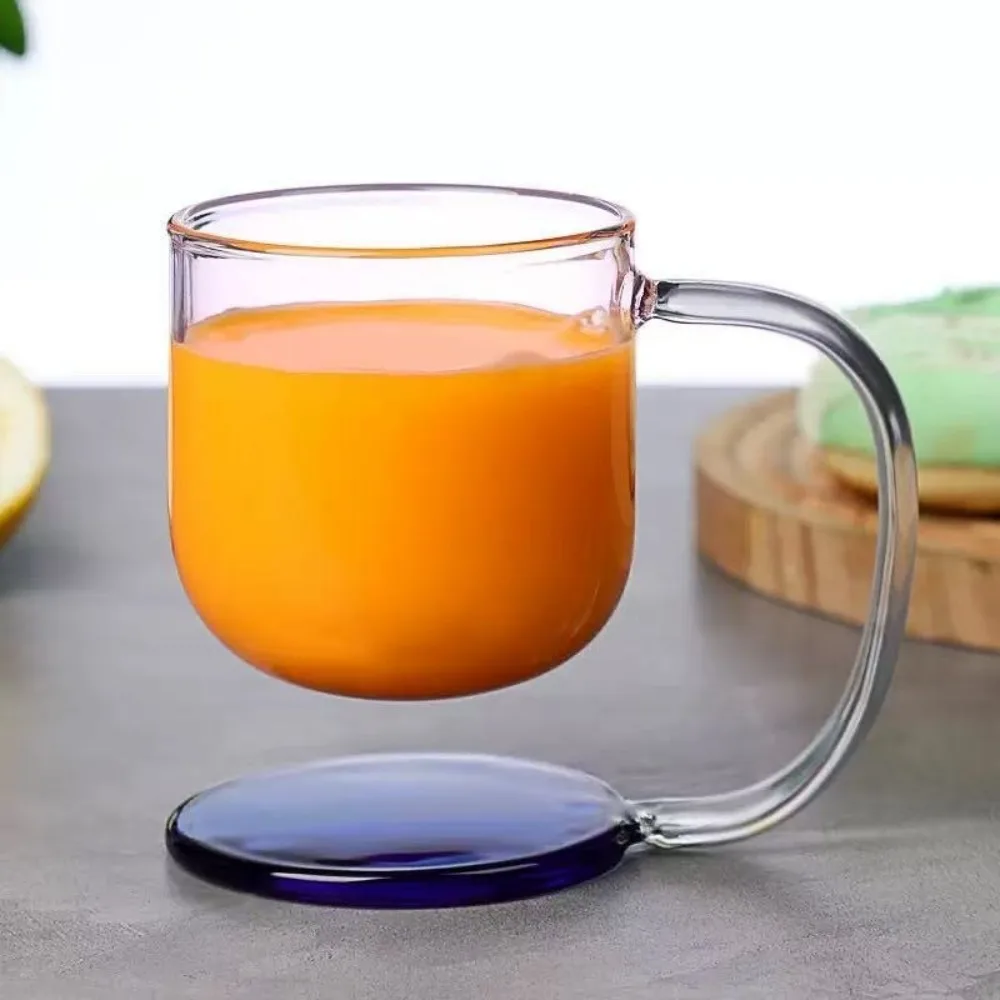 Innovative glass cup with a swirl-shaped base and unique 3D floating patterns on the body. Insulated transparent borosilicate glass cups are suitable for holding water, milk, and coffee. Its unique floating design is a heat-resistant drinking glass cup