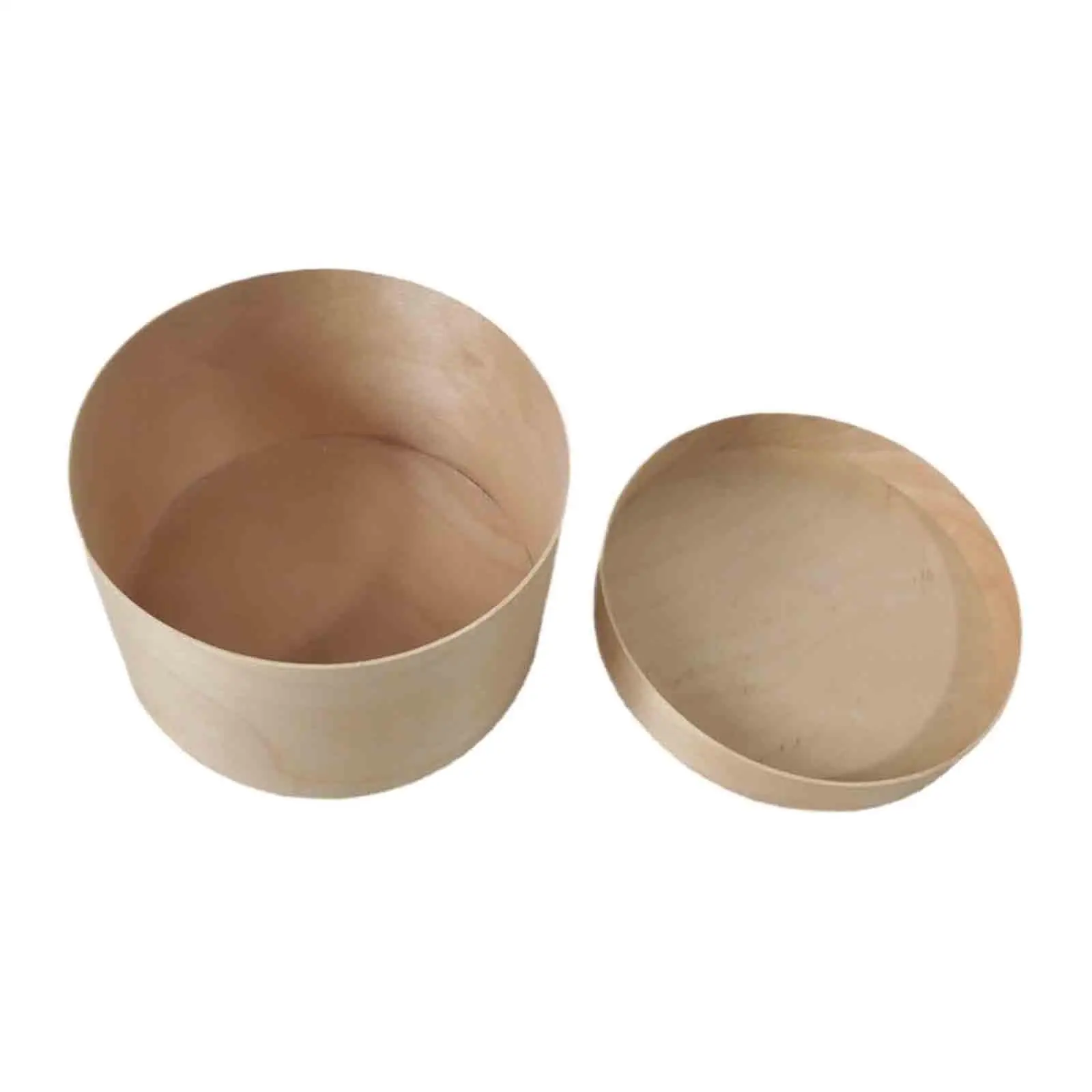 Natural Wood Cake Storage Case with Lid for Basque Cheesecake Dessert Packaging Box for Wedding Engagement Party Baking Supplies