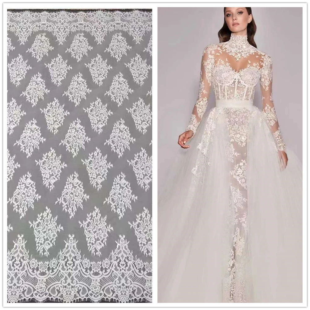 

2023 _ кружевная ткань, швейные материалы, белый цвет, Ширина 1,5 м, длина 3 м