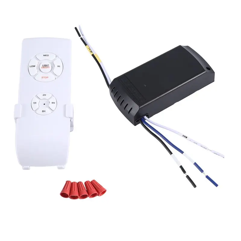 AB11-Universal Ceiling Fan Lamp Remote Control Kit Timing Setting Switch Adjuste Wind Speed Transmitter Receiver