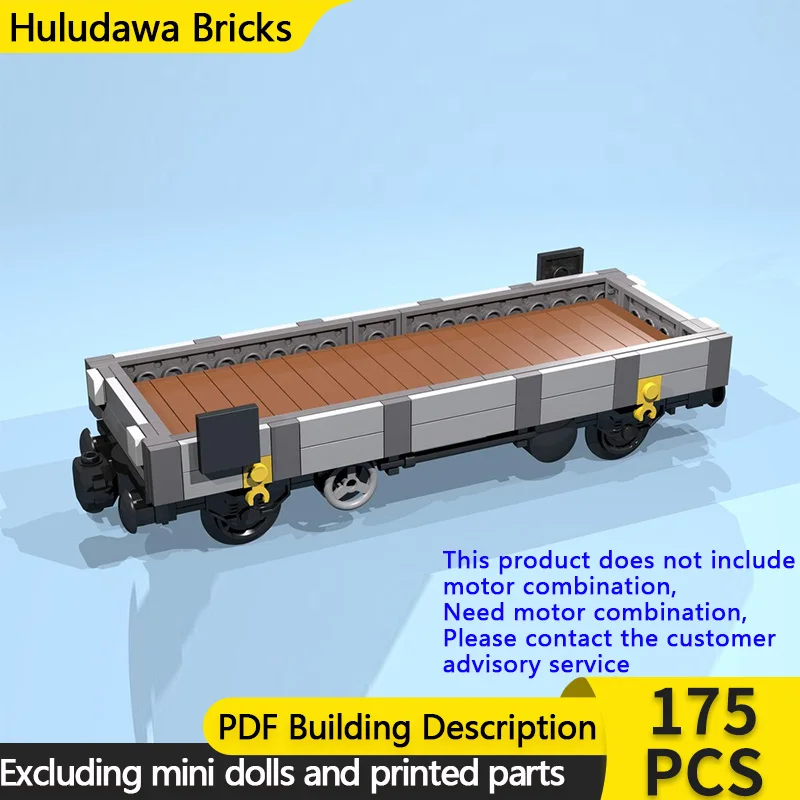 

Модель городской автомобиль MOC, строительные кирпичи, 4-колесный серый низкосторонний вагон, модульная технология, детские праздничные подарки, сборка игрушек, костюм