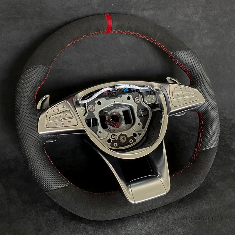 Carbon Fiber LED Steering Wheel Fit For Benz AMG W203 W204 W205 W212 W213 W221 W211 W176 C63 E63 W177 W222 CLS W218 C300