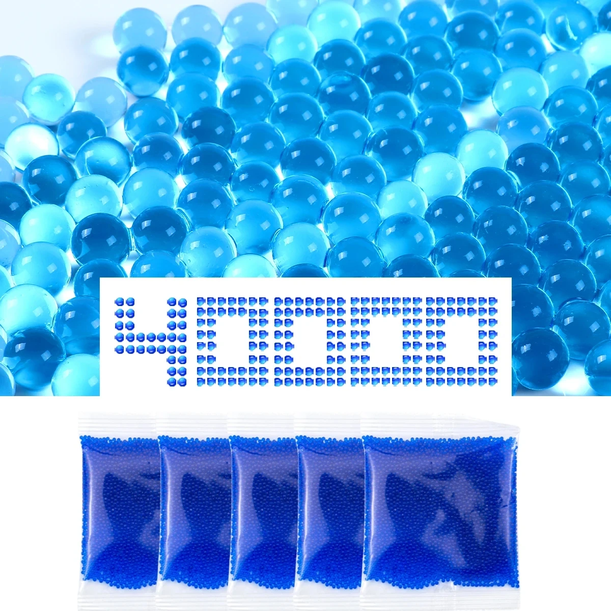 5pcs Transparent Grow Home and Garden Crystal Soil Water Beads Room Decor Ball Wedding Decoration Gel Pearls Hydrogel Orbiz Muds